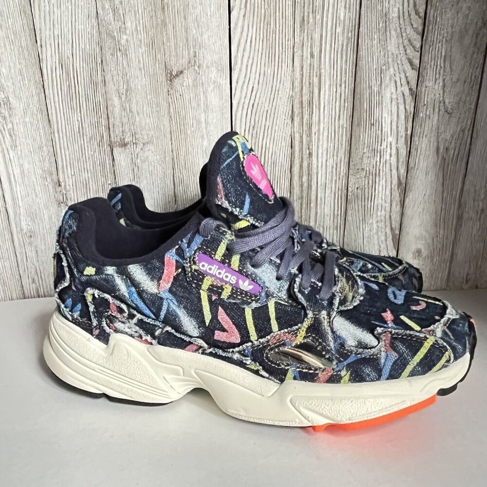 Adidas Originals Women's Denim Falcon Fashion Retro Sneakers CG6249 Sz 6.5 - Picture 13 of 16